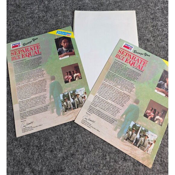 1992 Pepsi Black History Month Standing Proud Separate But Equal Promo Poster - Picture 6 of 6